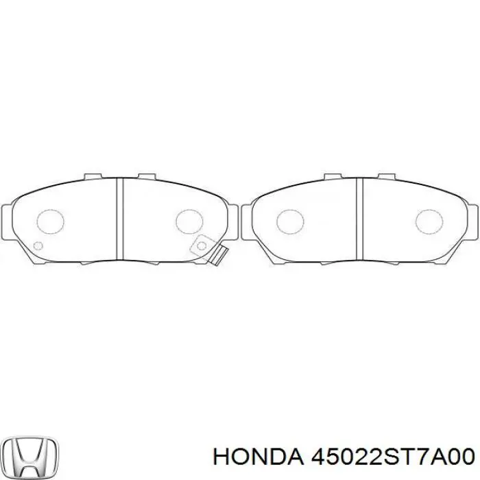 Передние тормозные колодки 45022ST7A00 Honda