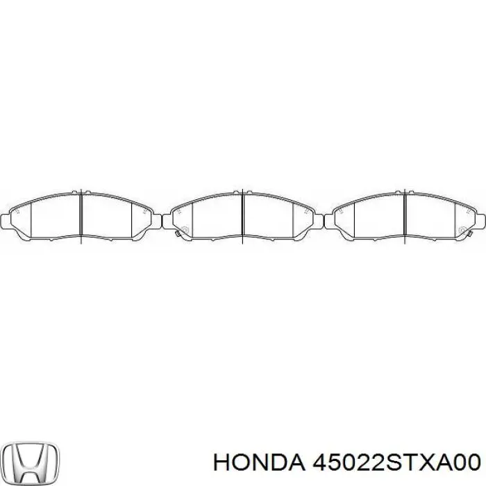 Колодки тормозные передние дисковые Honda 45022STXA00