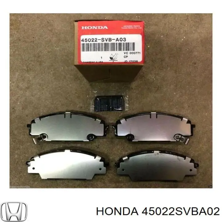 Тормозные колодки Honda 45022SVBA02