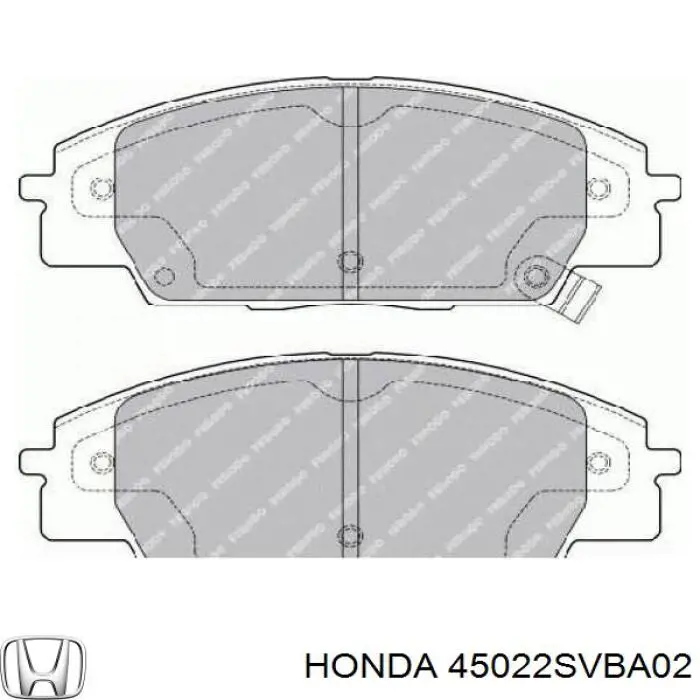 Передние тормозные колодки 45022SVBA02 Honda