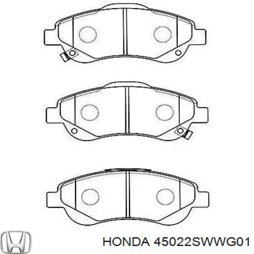 Тормозные колодки Honda 45022SWWG01