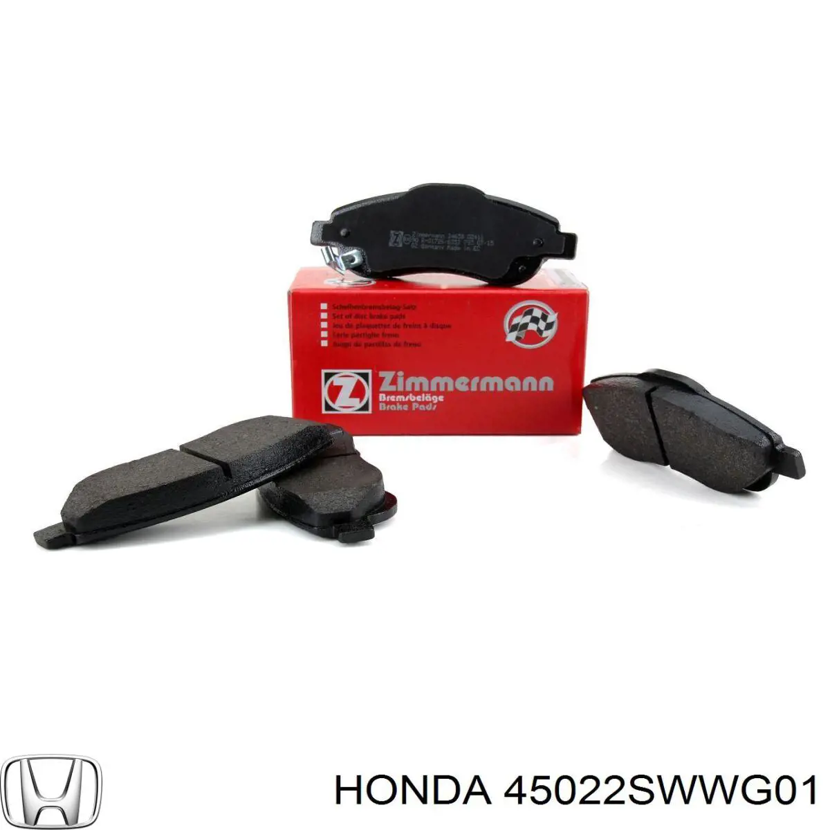Передние тормозные колодки 45022SWWG01 Honda