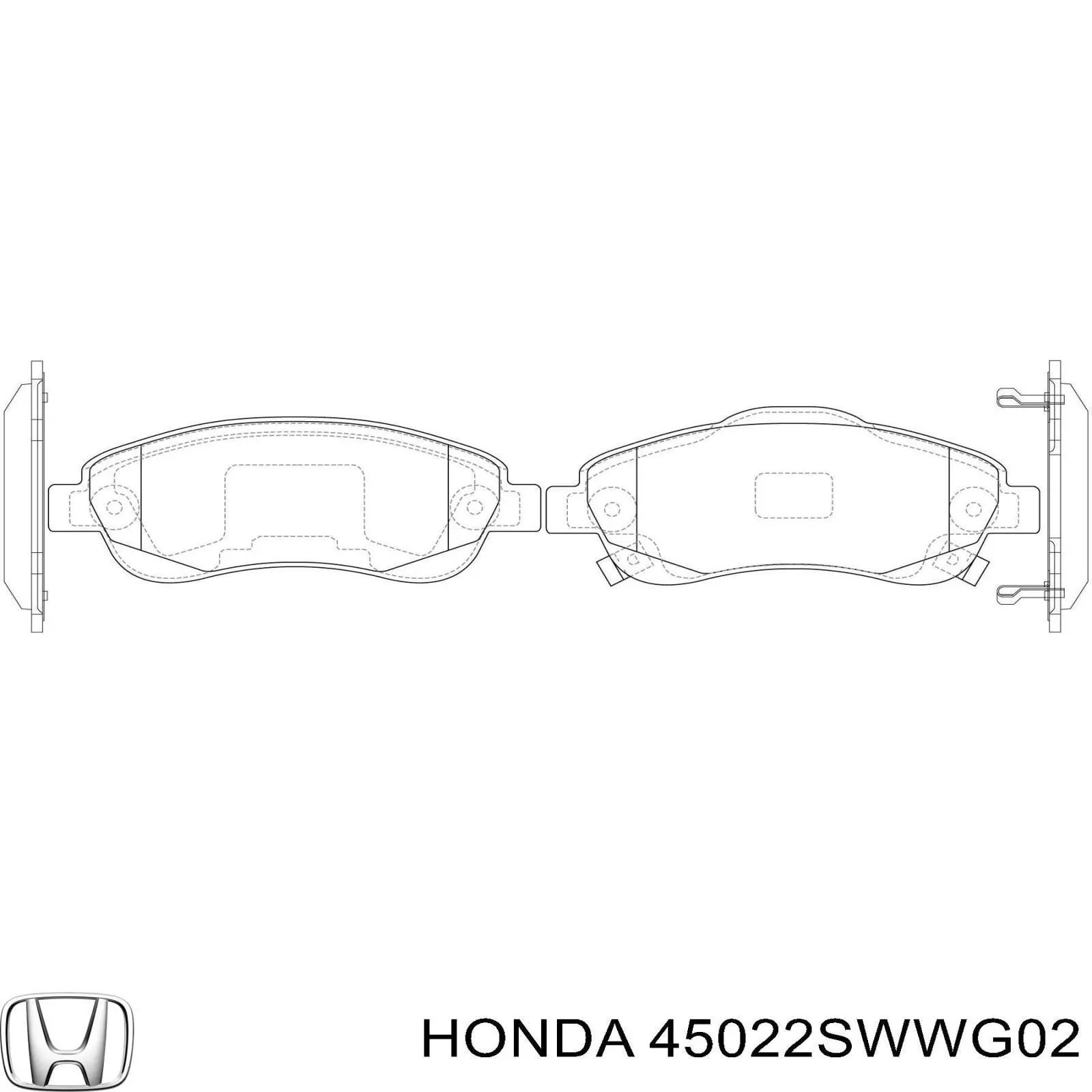 45022SWWG02 Honda Колодки передние