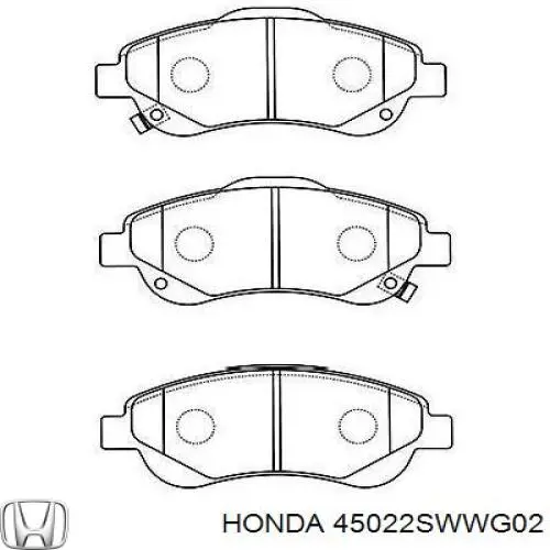 Тормозные колодки Honda 45022SWWG02