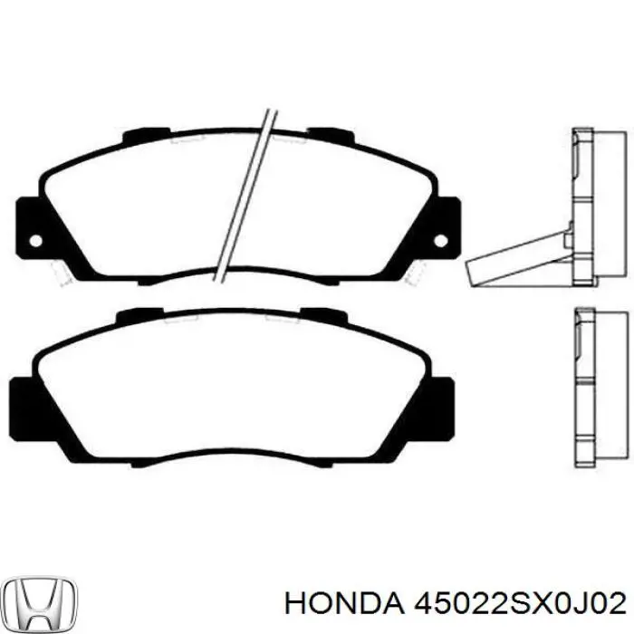 45022SX0J02 Honda колодки тормозные передние дисковые