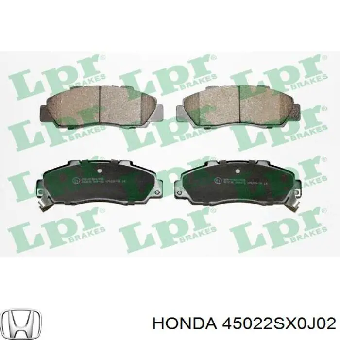 Pastillas de freno delanteras 45022SX0J02 Honda