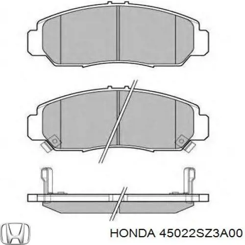 45022-SZ3-A00 Honda колодки тормозные передние дисковые