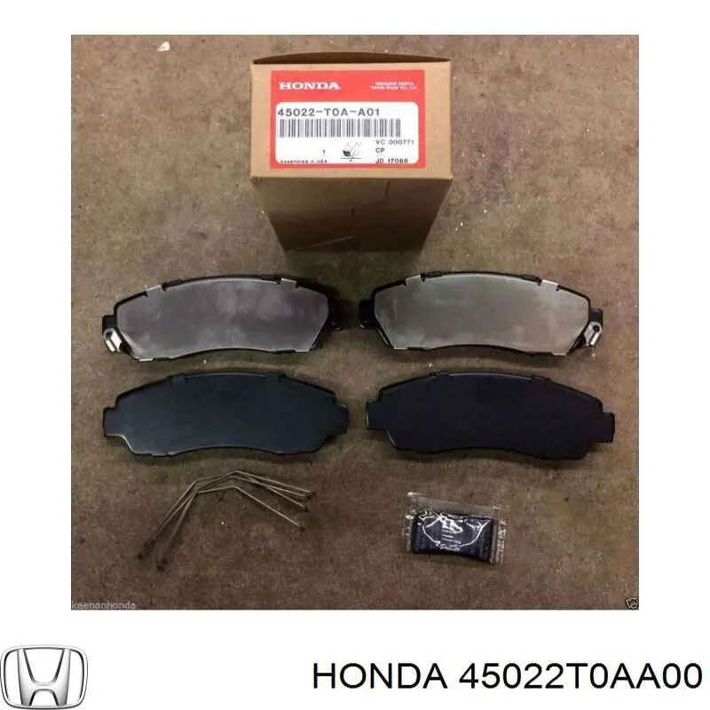 Купить 45022T0AA00 Honda Колодки тормозные