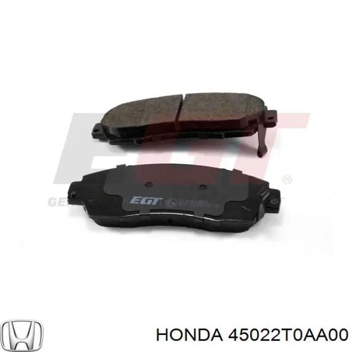 45022T0AA00 Honda колодки тормозные передние дисковые