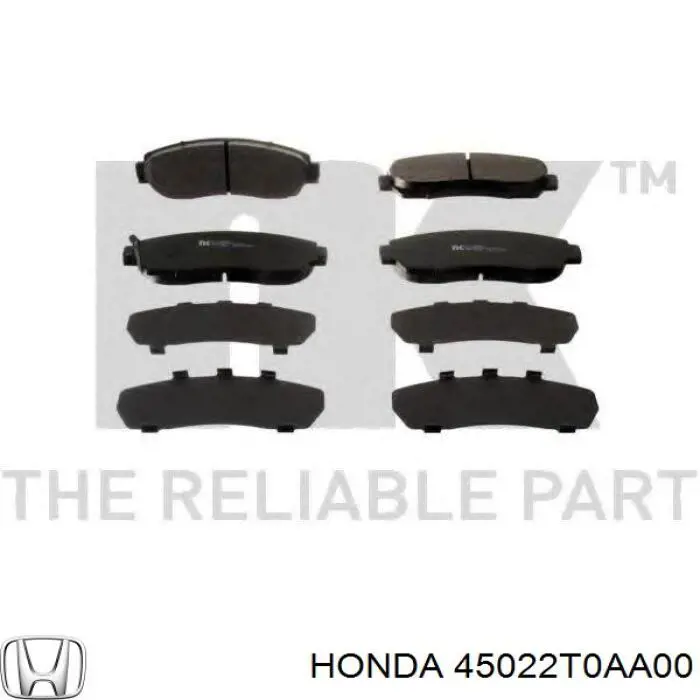 Передние тормозные колодки 45022T0AA00 Honda
