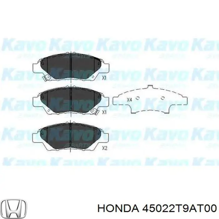 45022T9AT00 Honda Колодки передние