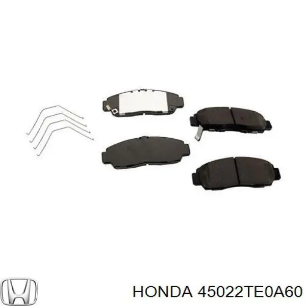 45022TE0A60 Honda колодки тормозные передние дисковые
