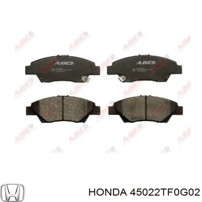 Передние тормозные колодки 45022TF0G02 Honda