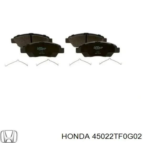 Передние тормозные колодки 45022TF0G02 Honda