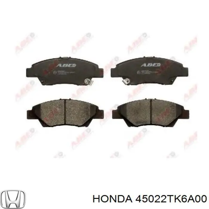 Купить 45022TK6A00 Honda Колодки тормозные