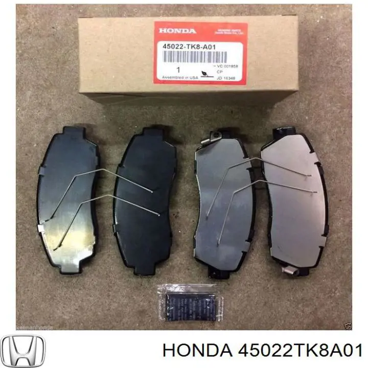 45022TK8A01 Honda колодки тормозные передние дисковые