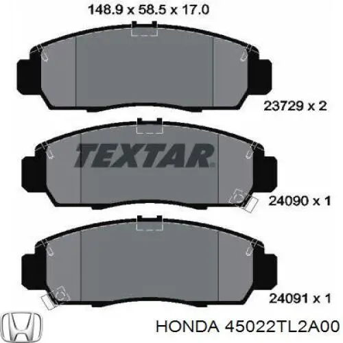 45022TL2A00 Honda 