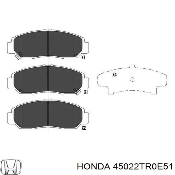 Колодки Honda 45022TR0E51 цена, от 18.20 USD