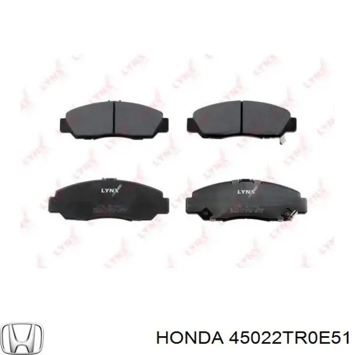 Передние тормозные колодки 45022TR0E51 Honda