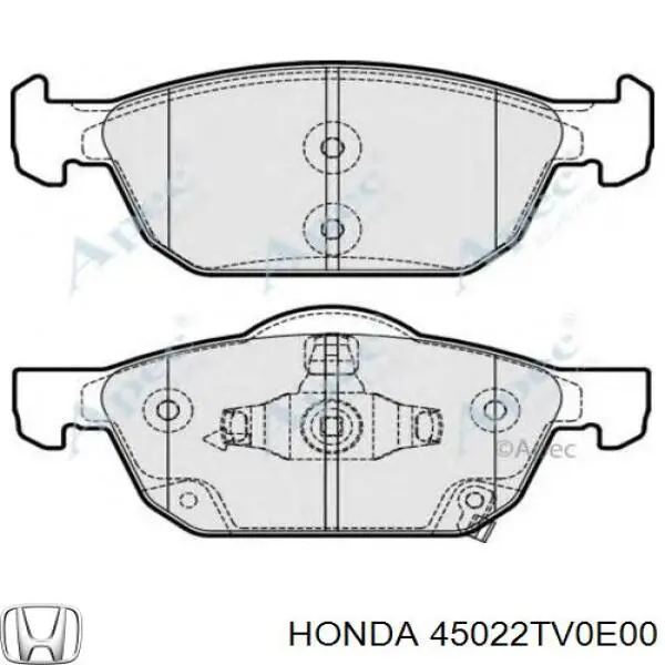 Передние тормозные колодки 45022TV0E00 Honda