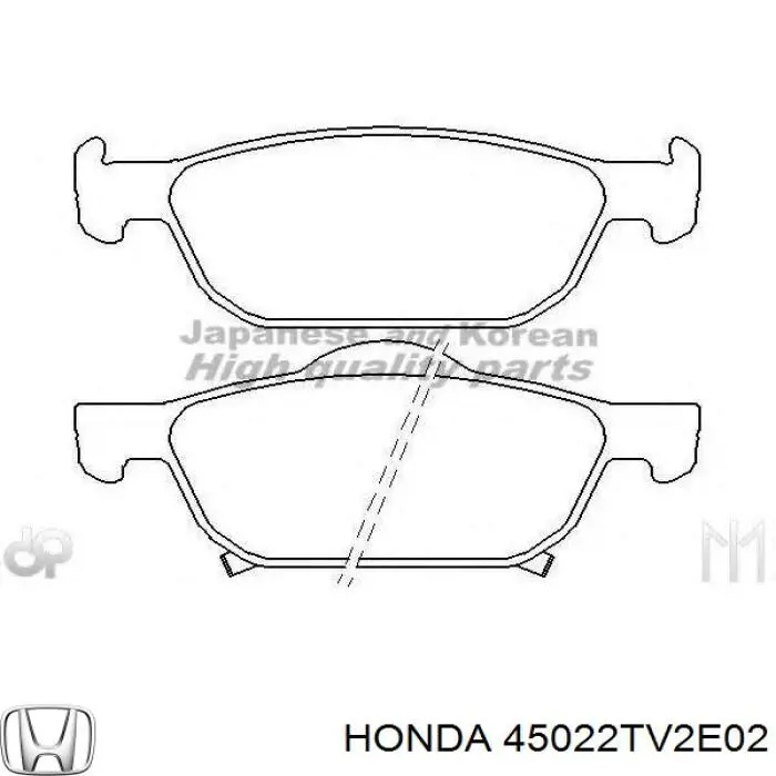 45022TV2E02 Honda Колодки передние