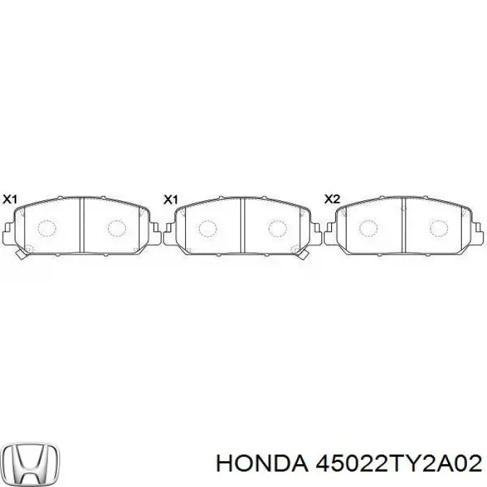 Колодки Honda 45022TY2A02 цена, от 42.92 USD