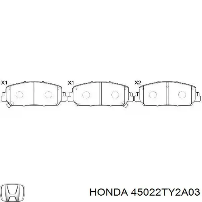 45022TY2A03 Honda Колодки передние