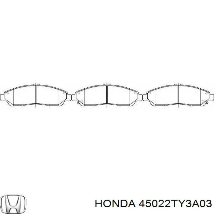 Передние тормозные колодки 45022TY3A03 Honda