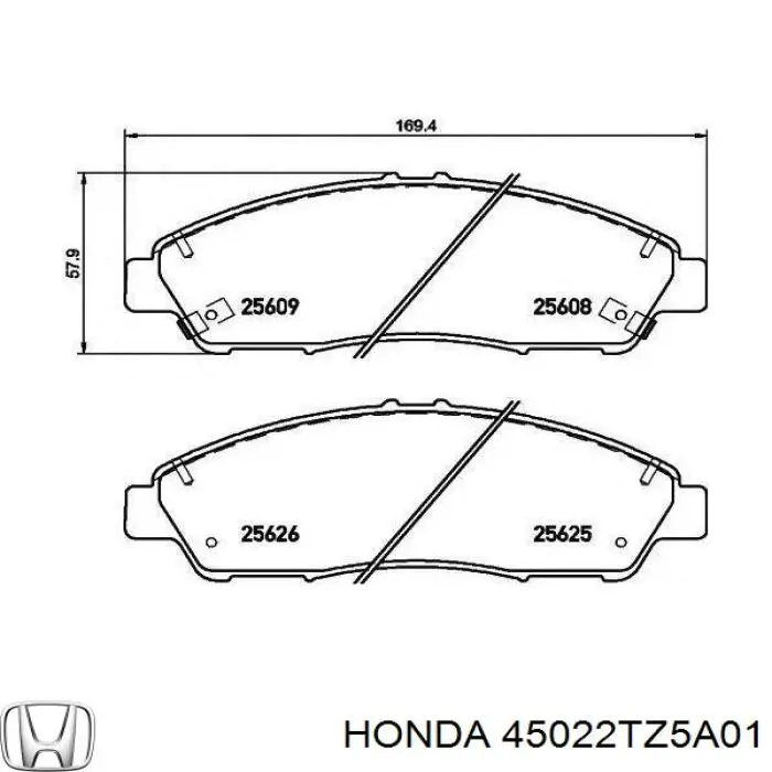 Передние тормозные колодки 45022TZ5A01 Honda