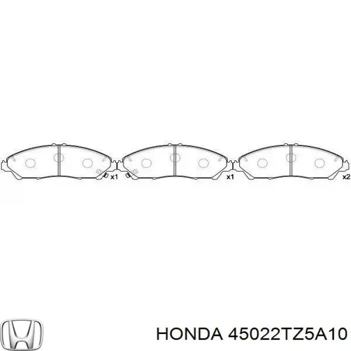 Колодки тормозные передние дисковые Honda 45022TZ5A10