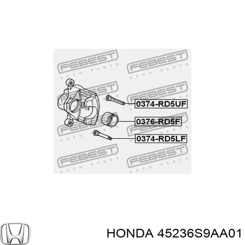 Направляющая переднего суппорта Honda 45236S9AA01 цена, от 7.27 USD