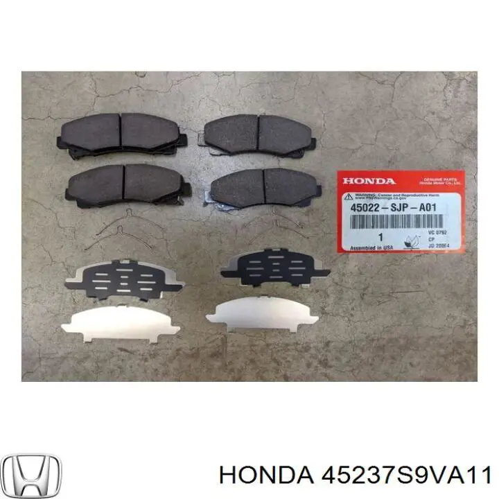 Передние тормозные колодки 45237S9VA11 Honda