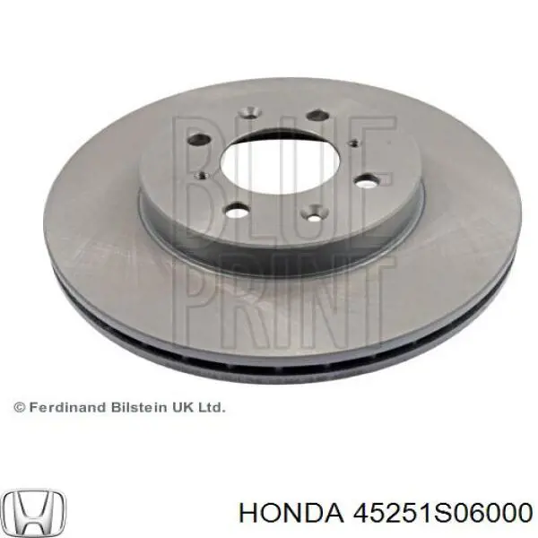 Передние тормозные диски 45251S06000 Honda