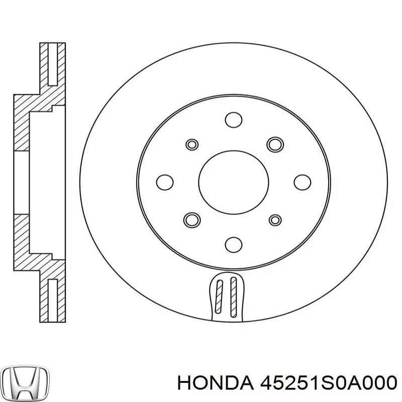 Передние тормозные диски 45251S0A000 Honda