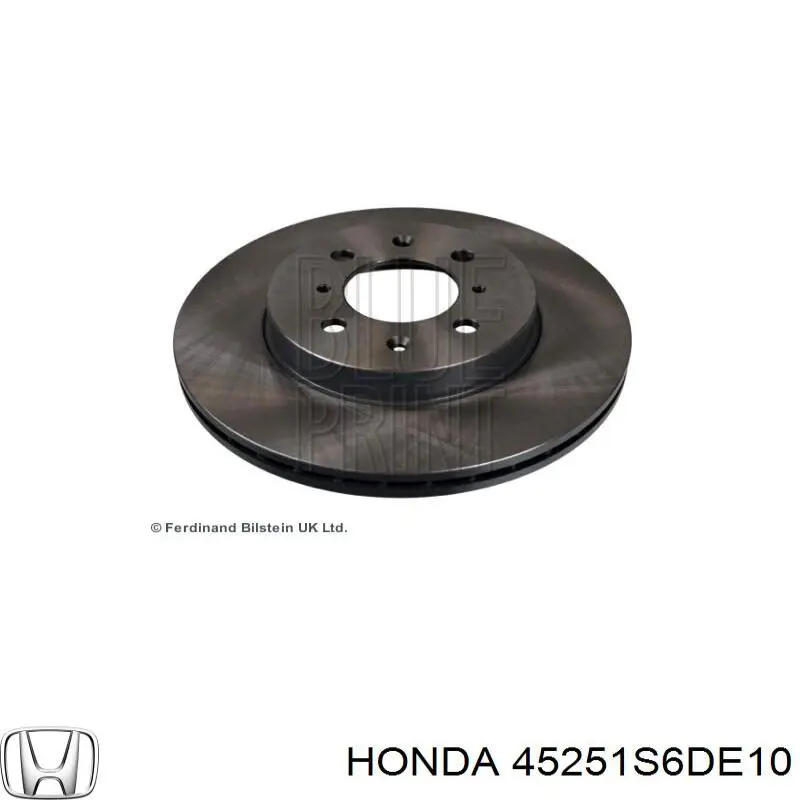 Передние тормозные диски 45251S6DE10 Honda
