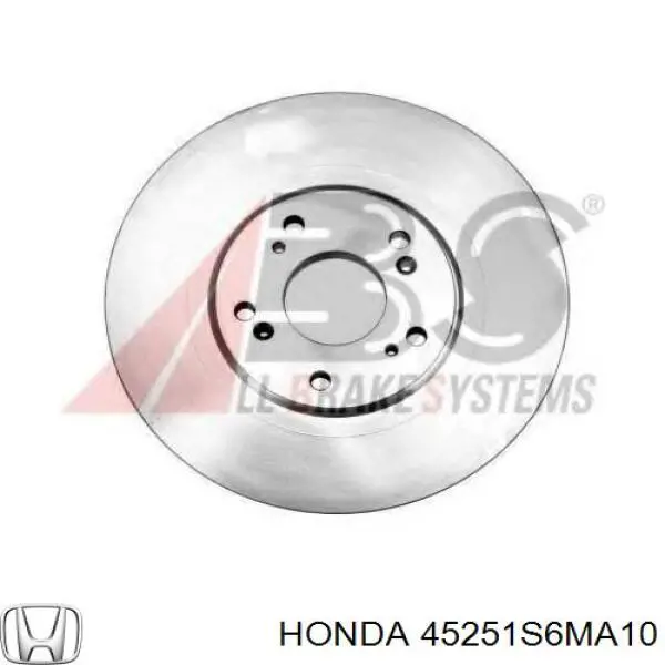 Передние тормозные диски 45251S6MA10 Honda