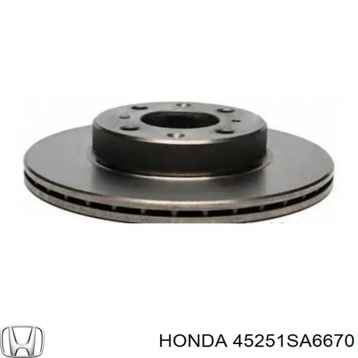 Передние тормозные диски 45251SA6670 Honda