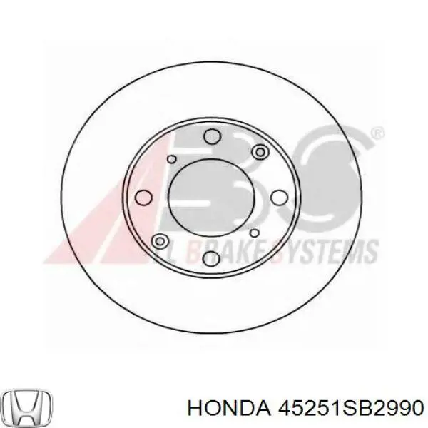 45251SB2990 Honda диск тормозной передний