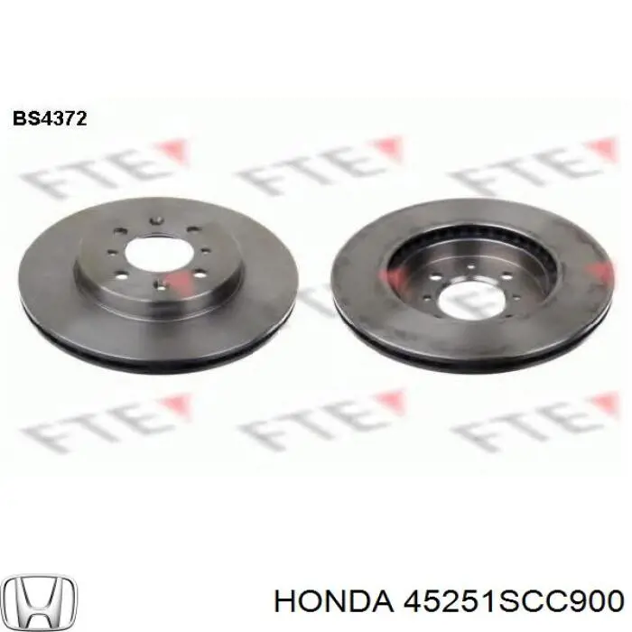 Передние тормозные диски 45251SCC900 Honda