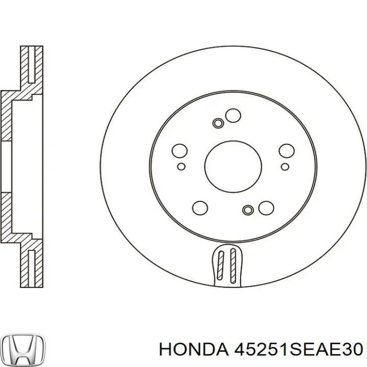 45251SEAE30 Honda Диск тормозной передний