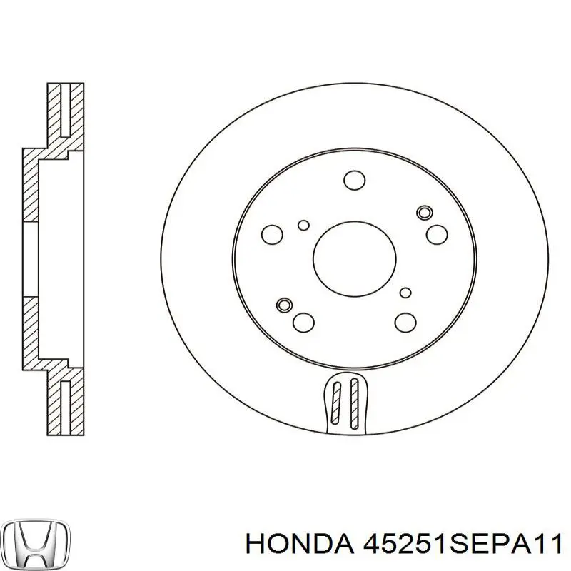45251-SEP-A11 Honda диск тормозной передний
