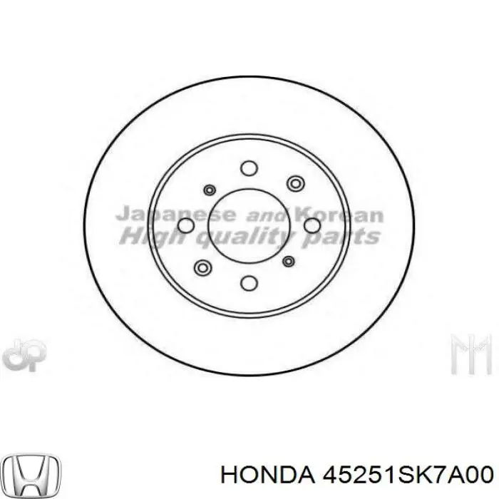 45251SK7A00 Honda диск тормозной передний