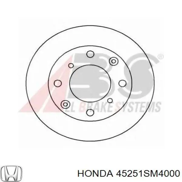 45251SM4000 Honda Диск тормозной передний