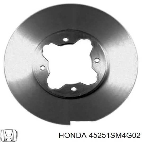 Передние тормозные диски 45251SM4G02 Honda