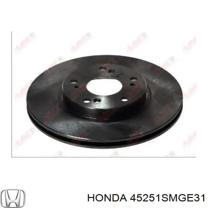 45251SMGE31 Honda диск тормозной передний