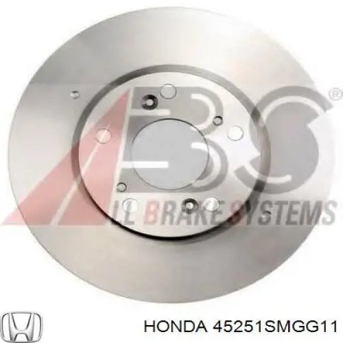45251SMGG11 Honda диск тормозной передний