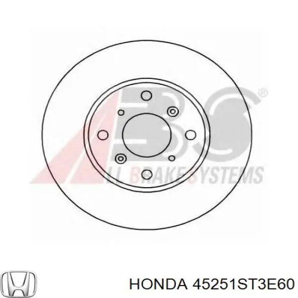 Передние тормозные диски 45251ST3E60 Honda