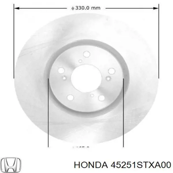 45251STXA00 Honda disco do freio dianteiro