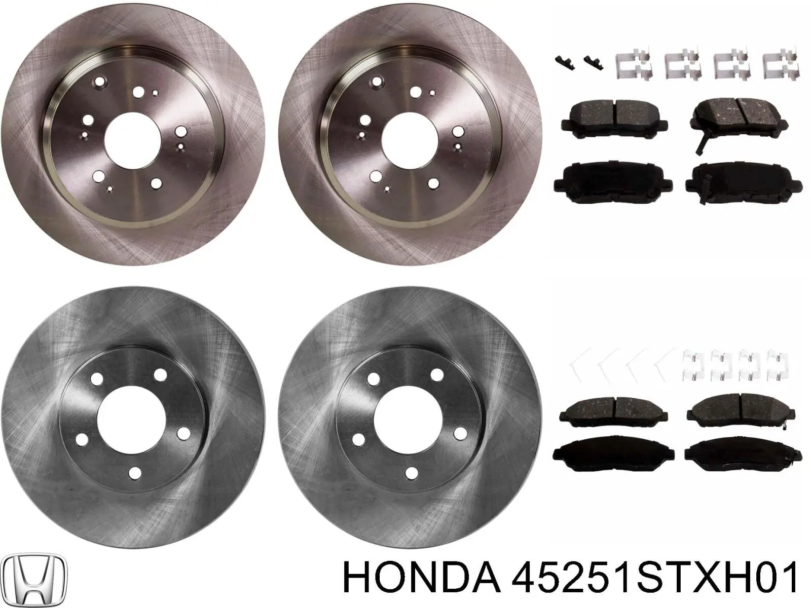 Передние тормозные диски 45251STXH01 Honda
