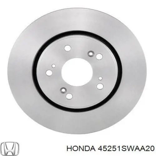 Тормоз дисковый передний Honda 45251SWAA20 цена, от 44.22 USD